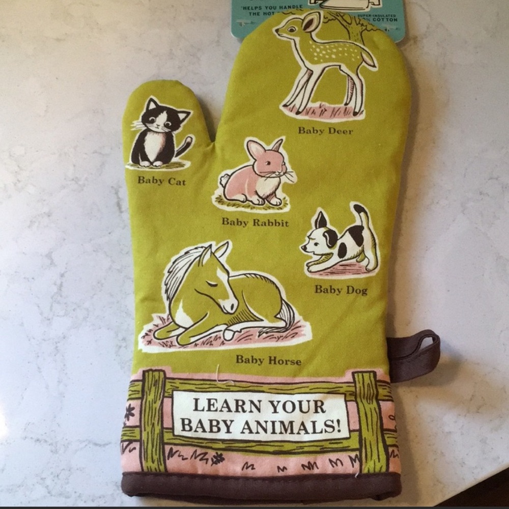 NWT Blue Q Learn Your Baby Animals! Oven Mitt - Picture 2 of 11